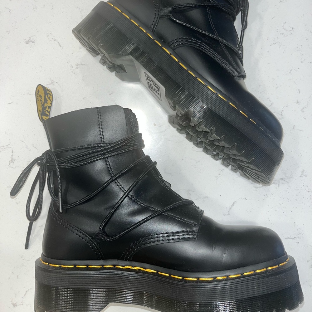 Dr. Martens Black Jarrick II Laced Leather Platform Boots